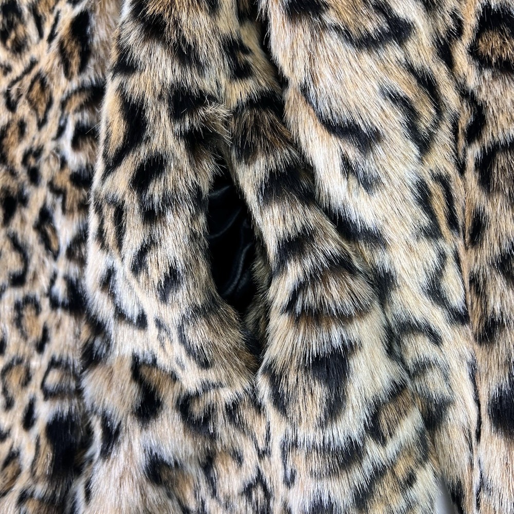 Sam Edelman Leopard Print Faux Fur Jacket Mob Wife NWT Size M - Picture 5 of 8